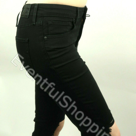 Levis Premium 721 High Rise Skinny Destroyed Jeans - Picture 1 of 7